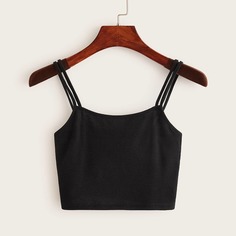 Трикотажный топ на бретельках Plus Double Straps Shein