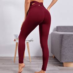Однотонные спортивные леггинсы Shein