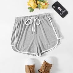 на кулиске Спортивный Шорты Shein