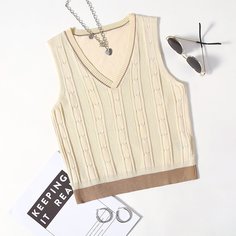 Трикотажный свитер-жилет Shein