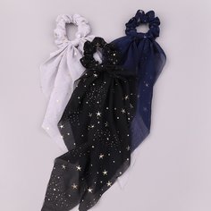 3шт резинка для волос с принтом галактики для девочек Shein
