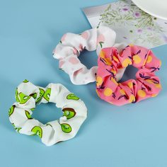 3шт резинка для волос с принтом фруктов для девочек Shein