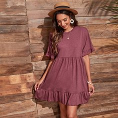 Однотонное платье Shein