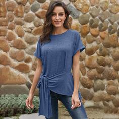 Футболка с оригинальным рукавом и узлом Shein