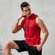 Мужская спортивная футболка с капюшоном и надписью Shein