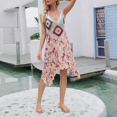 Платье с цветочным принтом без бикини Shein