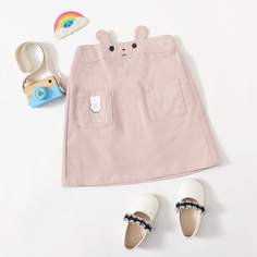 с карманами Мультяшный принт Повседневный Юбки для девочек Shein