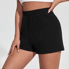 Шорты размера плюс с эластичной талией Shein