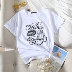 Футболка с текстовым принтом Shein