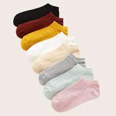 Однотонные носки 8 пар Shein