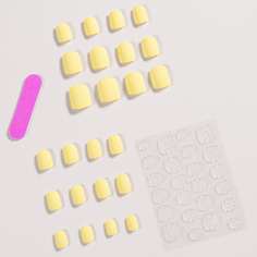 24шт накладные ногти, 1 лист лента и 1шт пилочка для ногтей Shein