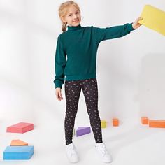 Лозунг Повседневный Толстовки для девочек Shein