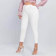 Кроп джинсы размера плюс с высокой талией Shein