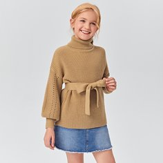 Пояс Одноцветный Повседневный Свитера для девочек Shein