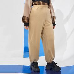 Эластичные спортивные брюки размера плюс Shein