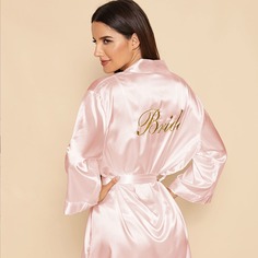 с вышивкой буква Элегантный Ночной халат Shein