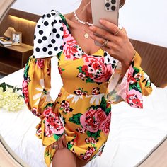Платье с цветочным принтом Shein