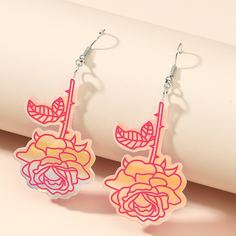 Серьги-подвески в форме цветка Shein