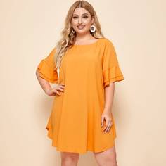 Платье размера плюс с оригинальным рукавом Shein