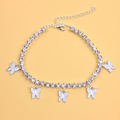 Ножной браслет со стразами Shein