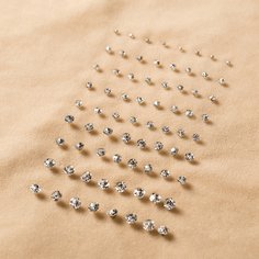 Серьги-гвоздики со стразами 36 пар Shein