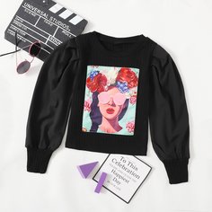 Цветочный Повседневный Футболки для маленьких девочек Shein
