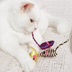 3шт игрушка в форме мыши для кошек случайного цвета Shein