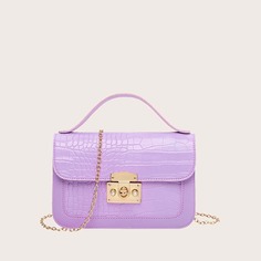 Сумка-сэтчел с крокодиловым узором для девочек Shein