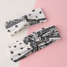 2шт детская повязка на голову с узором пейсли Shein