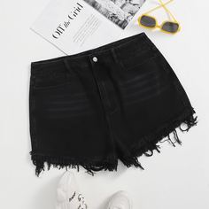 Джинсовые шорты размера плюс Shein