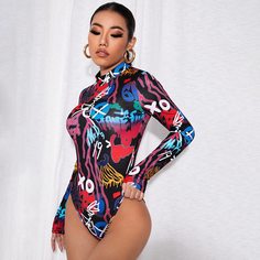 буква Повседневный Боди Shein