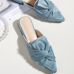 с драпировкой Одноцветный Модный Балетки Shein