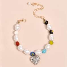 Браслет из бусин с сердечком Shein