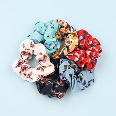 6шт резинка для волос с принтом для девочек Shein
