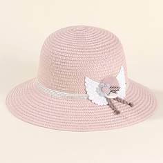 Соломенная шляпа с ангелом для девочек Shein