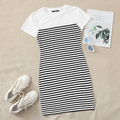 Облегающее платье в полоску Shein