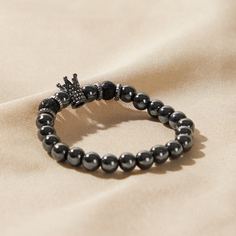 Мужской браслет с бисерами 1шт Shein