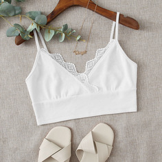 Топ с кружевной отделкой Shein