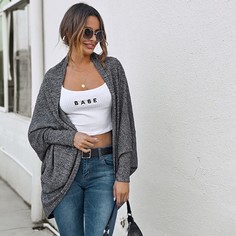 Трикотажное пальто с оригинальным рукавом Shein