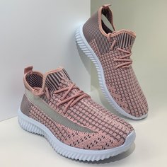 Трикотажные кроссовки на шнурках с низким верхом Shein