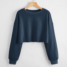 Однотонный короткий пуловер Shein