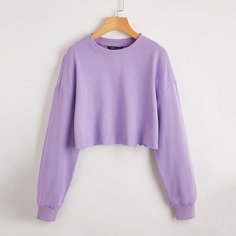 Однотонный короткий пуловер Shein