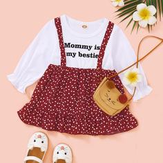 Платье с оригинальным принтом для девочек Shein