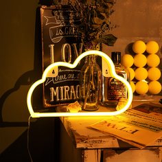 Настенный светильник в форме облака 1шт Shein