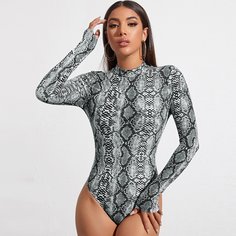Боди со змеиным узором Shein