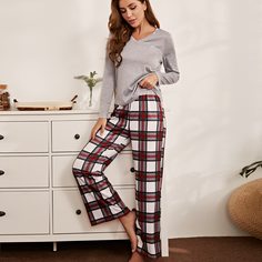 Клетка Повседневный Пижама Shein