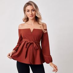 Пояс Одноцветный Элегантный Блузы для беременных Shein