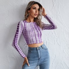 Разноцветный короткий топ Shein