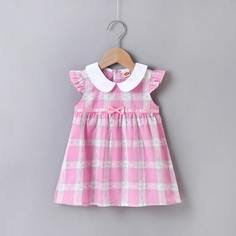 Платье в клетку для девочек Shein