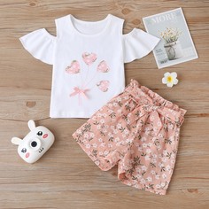 Пояс Со цветочками Бохо Комплект из двух предметов для девочек Shein